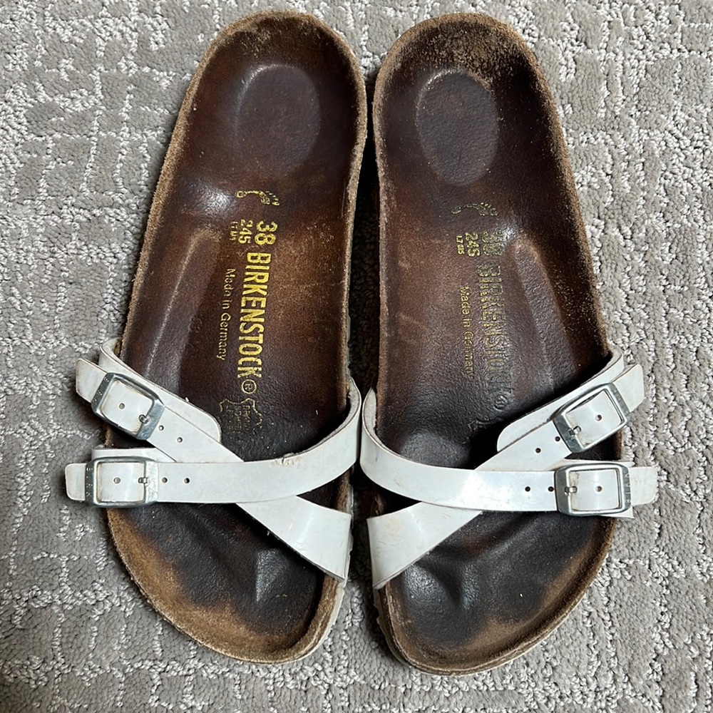 Well-Loved Birkenstock Pearly White Almere - 38